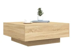 Outlet Mesa de centro 80x80x31 cm contraplacado carvalho sonoma PT467864 Castanho