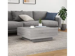 Clearance Mesa de centro 80x80x31 cm contraplacado sonoma PT522189 Cinzento