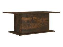Mesa de centro 102x55,5x40 cm contraplacado cor carvalho fumado PT343866^ Mesa De Centro