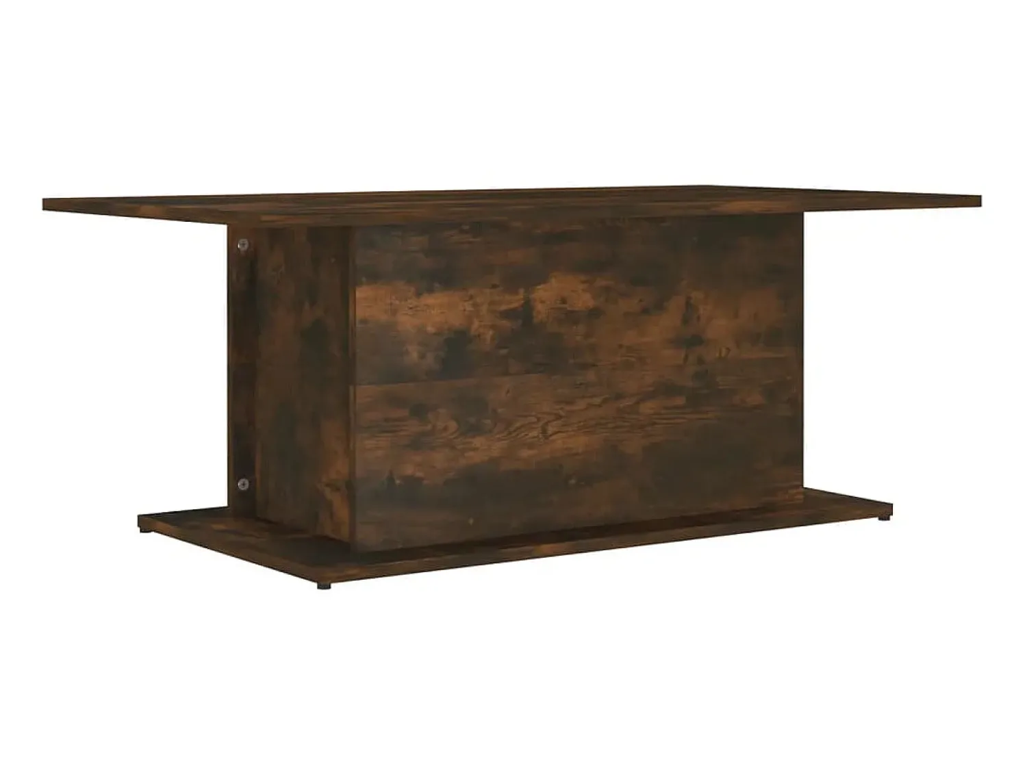 Mesa de centro 102x55,5x40 cm contraplacado cor carvalho fumado PT343866^ Mesa De Centro