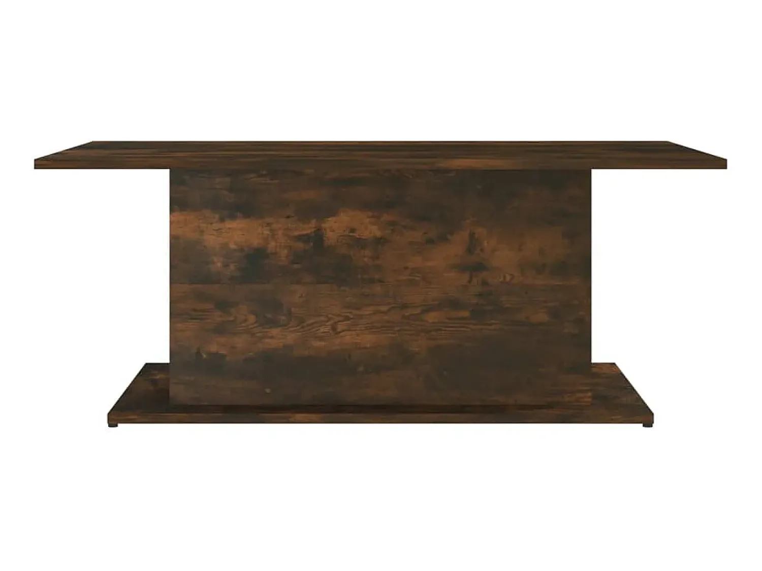 Mesa de centro 102x55,5x40 cm contraplacado cor carvalho fumado PT343866^ Mesa De Centro
