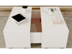 Online vidaxl Mesa de centro 75x75x38 cm contraplacado Branco