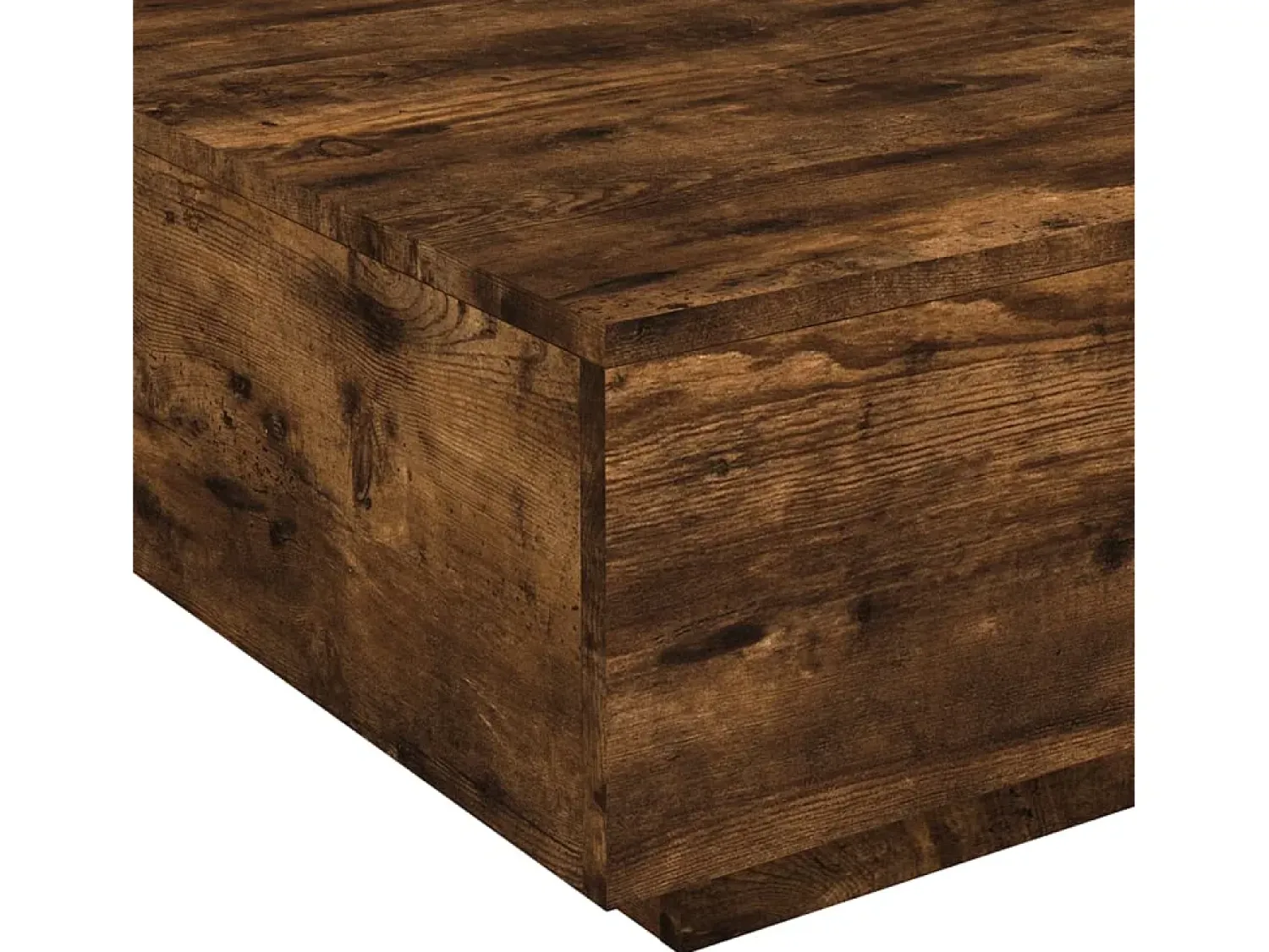 Best vidaxl Mesa de centro 80x80x31 cm contraplacado carvalho fumado Natural escuro
