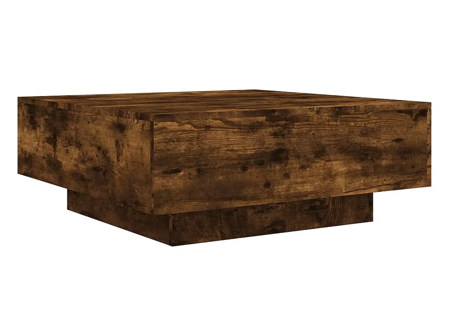 Best vidaxl Mesa de centro 80x80x31 cm contraplacado carvalho fumado Natural escuro