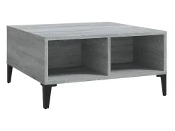 Mesa de centro 60x60x30 cm contraplacado cor sonoma PT574336^ Mesa De Centro