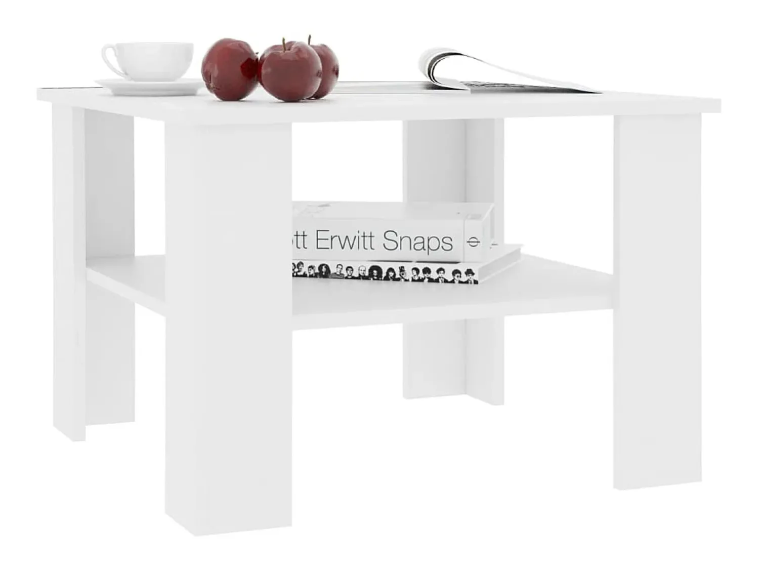 Clearance Mesa de centro 60x60x42 cm contraplacado PT536909 Branco