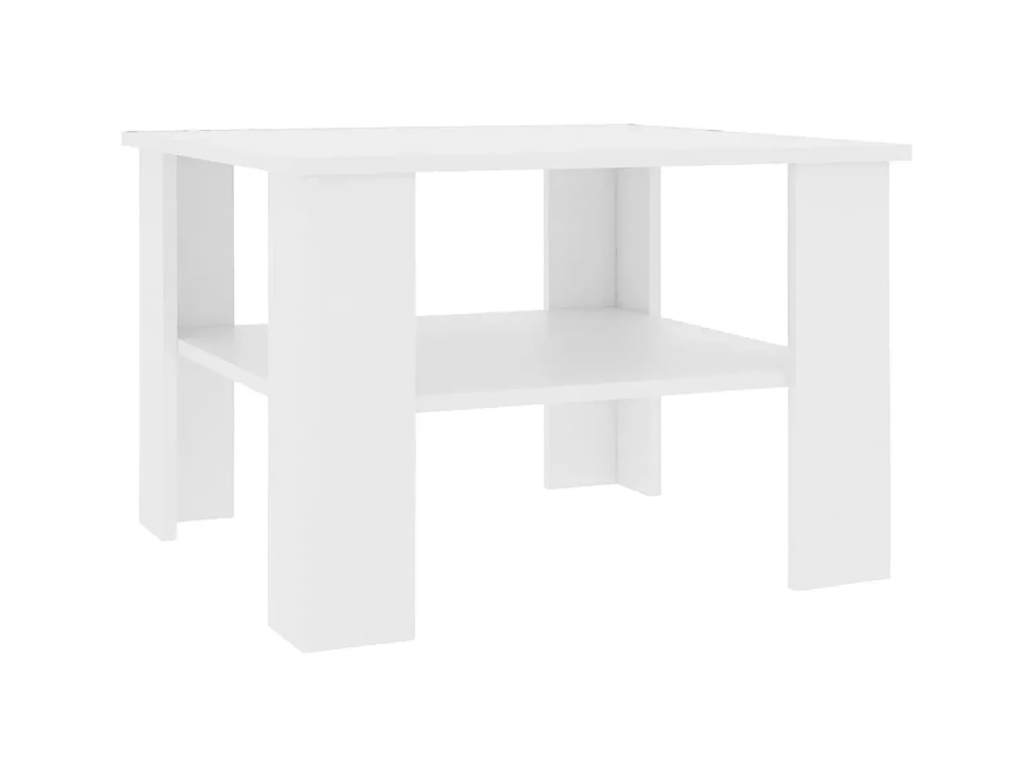 Clearance Mesa de centro 60x60x42 cm contraplacado PT536909 Branco
