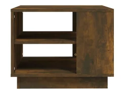 Mesa de centro 55x55x43 cm contraplacado cor carvalho fumado PT327575 Castanho
