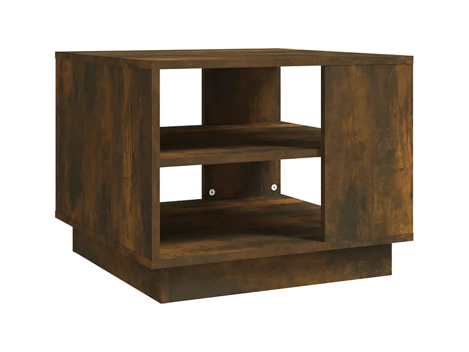 Mesa de centro 55x55x43 cm contraplacado cor carvalho fumado PT327575 Castanho
