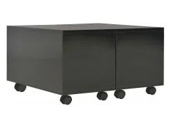 Discount vidaxl Mesa de centro 60x60x35 cm contraplacado brilhante Preto