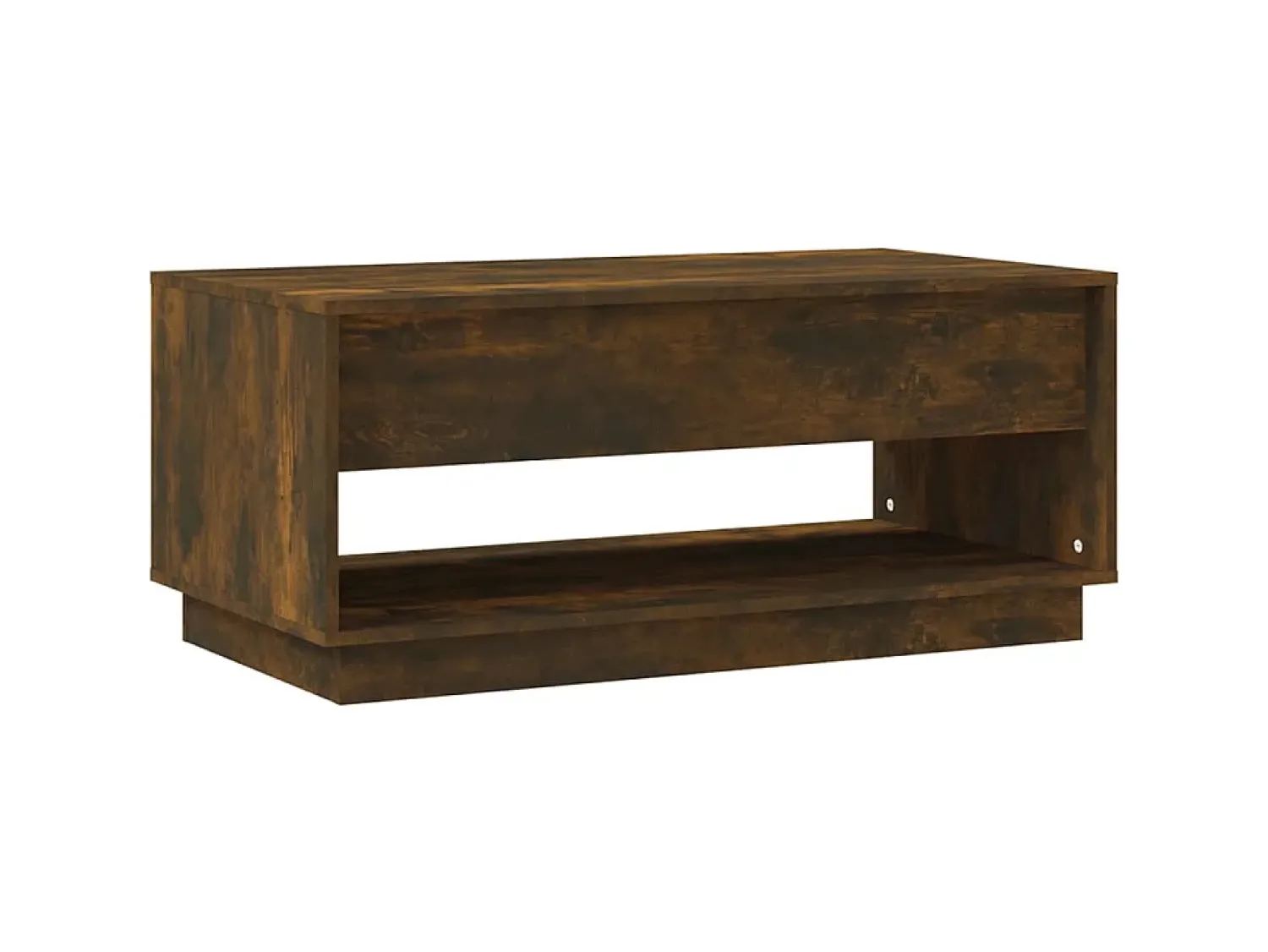 Mesa de centro 102,5x55x44 cm contraplacado cor carvalho fumado PT324472^ Mesa De Centro