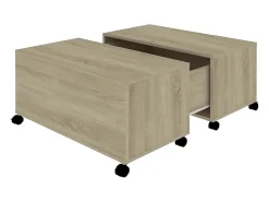 vidaxl Mesa de centro 75x75x38 cm contraplacado carvalho sonoma^ Mesa De Centro