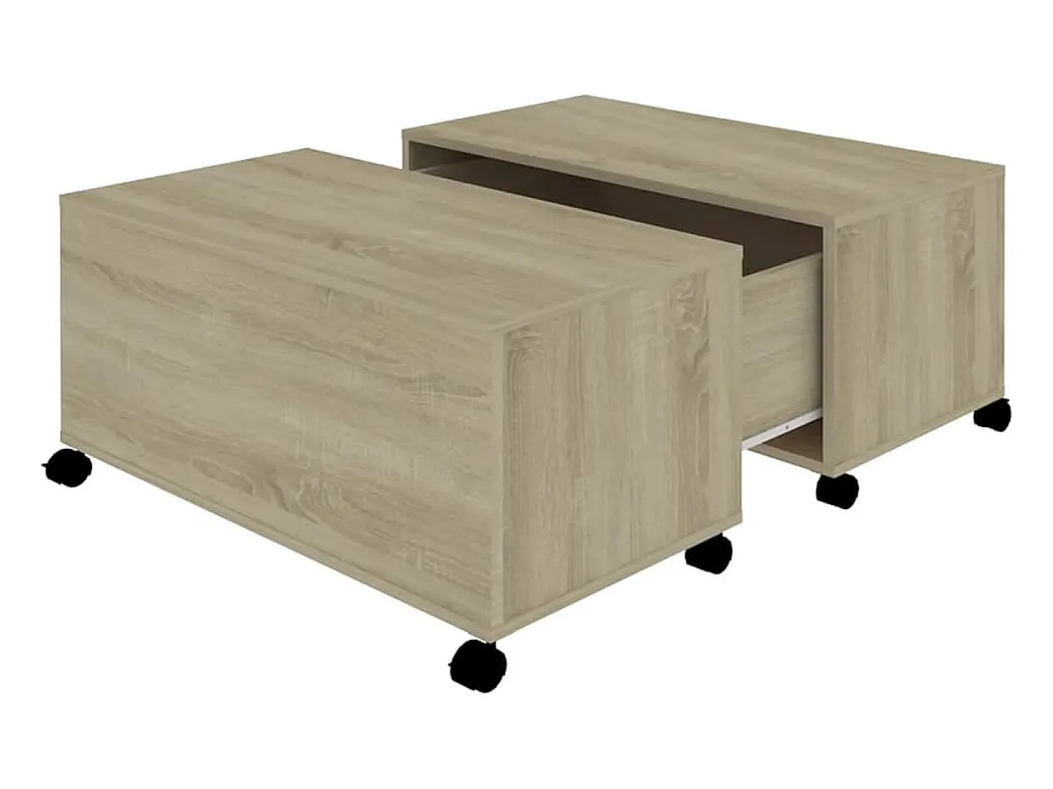 vidaxl Mesa de centro 75x75x38 cm contraplacado carvalho sonoma^ Mesa De Centro