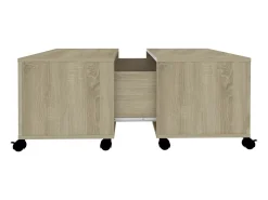 vidaxl Mesa de centro 75x75x38 cm contraplacado carvalho sonoma^ Mesa De Centro