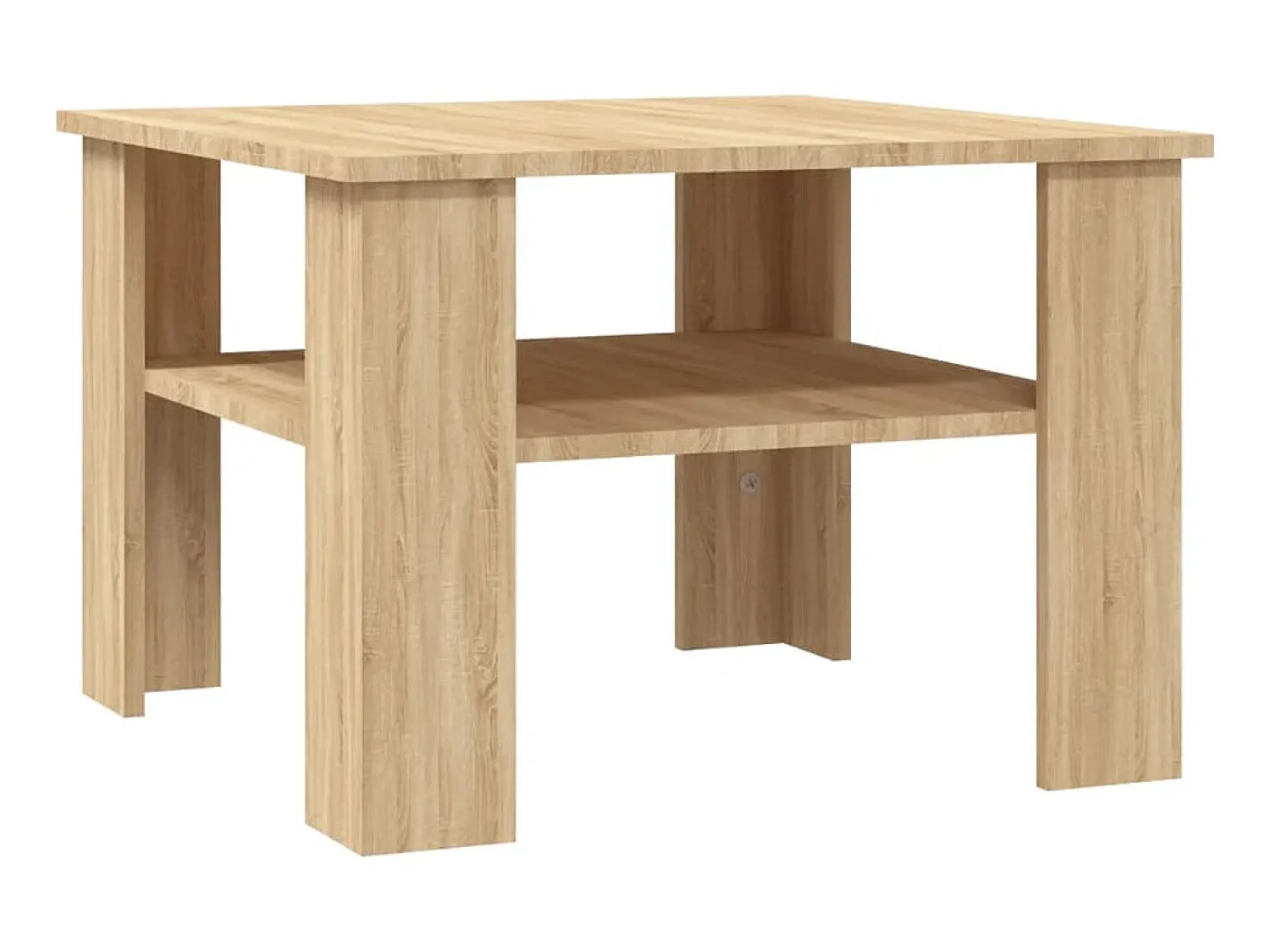 Mesa De Centro* Mesa de centro 60x60x42 cm contraplacado cor carvalho sonoma PT523568 Castanho