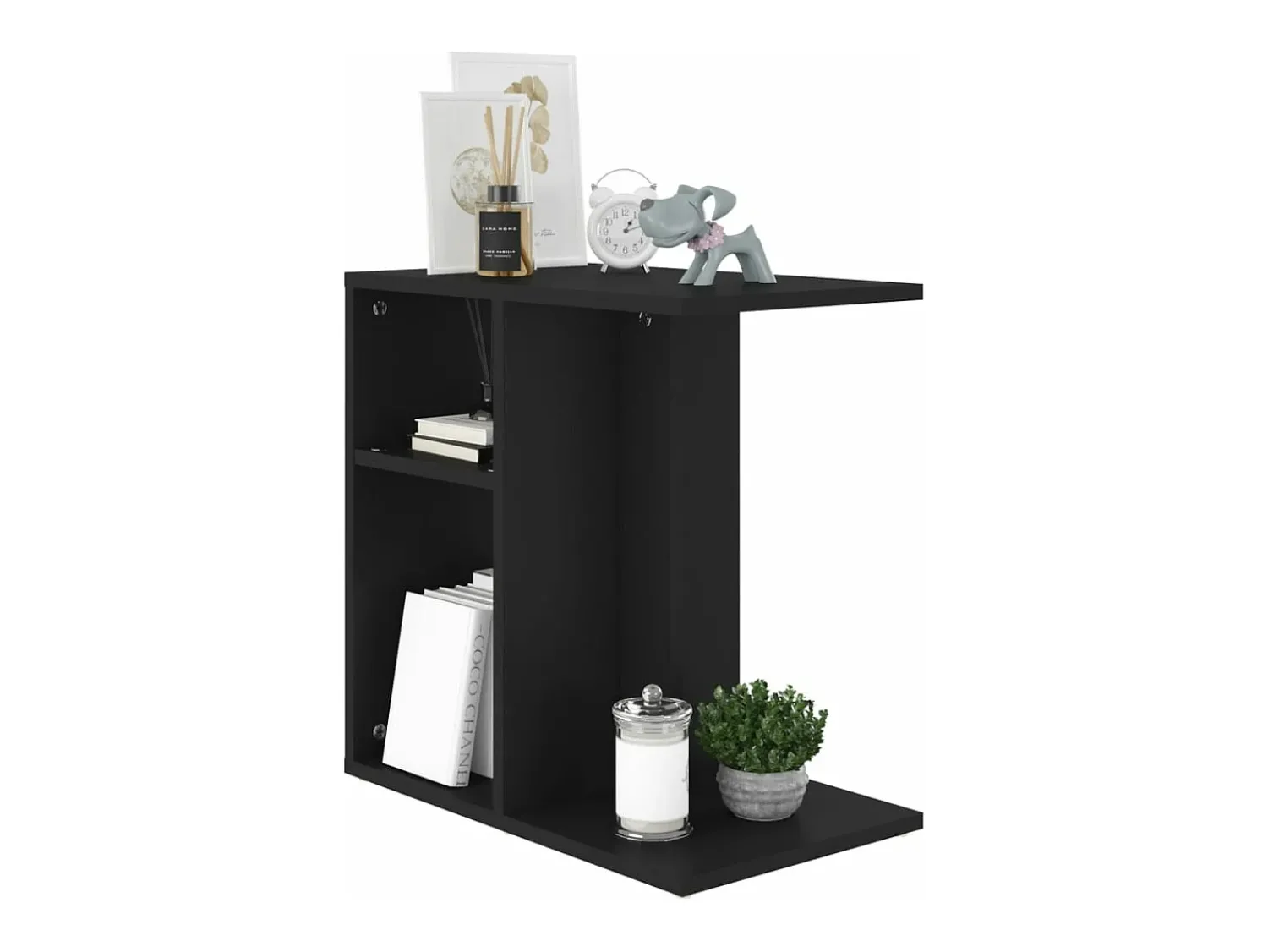 Mesa De Centro| Mesa de centro 50x30x50 cm contraplacado PT597117 Preto