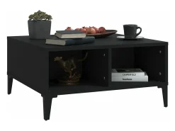 Mesa De Centro|vidaxl Mesa de centro 60x60x30 cm contraplacado Preto
