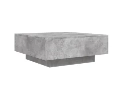 Mesa De Centro* Mesa de centro 80x80x31 cm contraplacado cimento PT958453 Cinzento