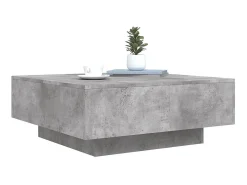 Mesa De Centro* Mesa de centro 80x80x31 cm contraplacado cimento PT958453 Cinzento