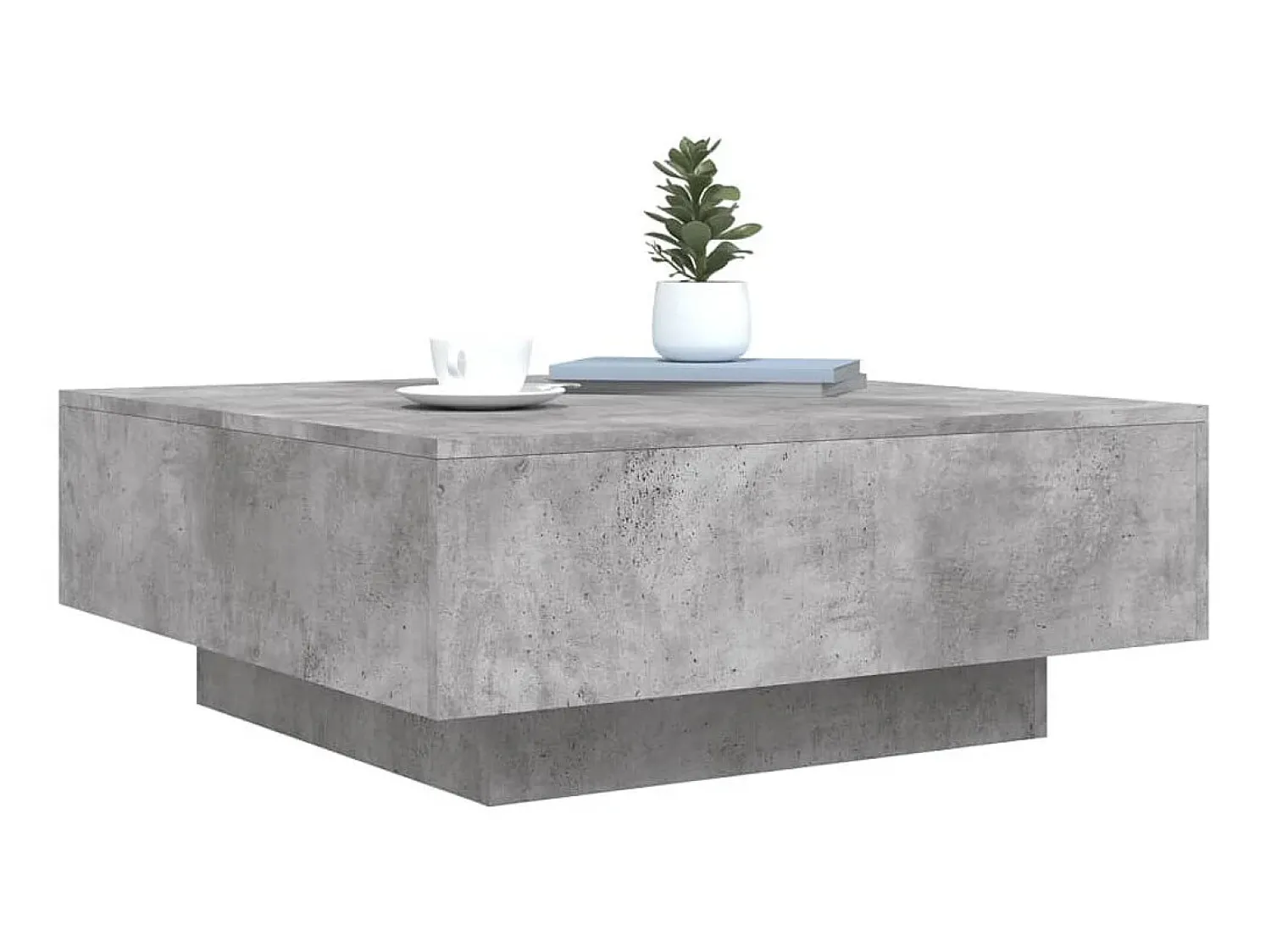 Mesa De Centro* Mesa de centro 80x80x31 cm contraplacado cimento PT958453 Cinzento