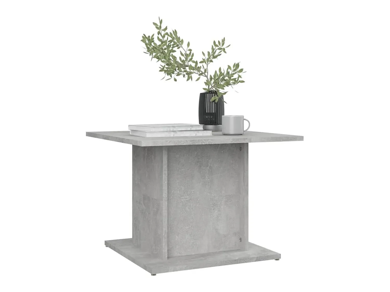 Mesa De Centro| Mesa de centro 55,5x55,5x40 cm contraplacado cimento PT607100 Cinzento
