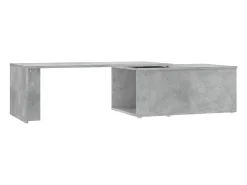 Mesa De Centro* Mesa de centro 150x50x35 cm contraplacado cimento PT404969 Cinzento