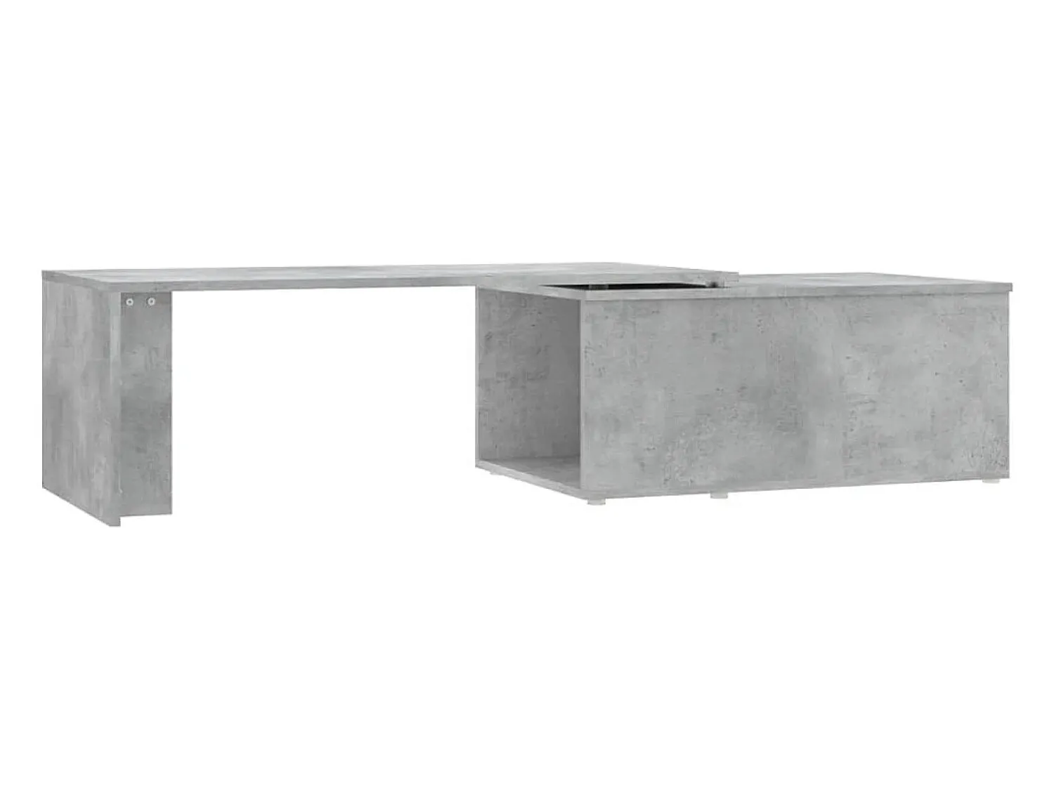 Mesa De Centro* Mesa de centro 150x50x35 cm contraplacado cimento PT404969 Cinzento