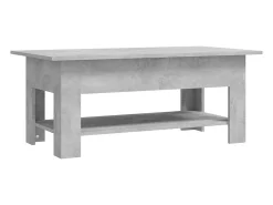 Mesa De Centro| Mesa de centro 102x55x42 cm contraplacado cimento PT721930 Cinzento