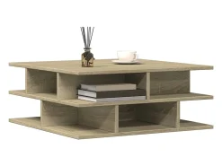 Mesa De Centro* Mesa de centro 70x70x29 cm contraplacado carvalho sonoma PT284175 Castanho