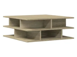 Mesa De Centro* Mesa de centro 70x70x29 cm contraplacado carvalho sonoma PT284175 Castanho
