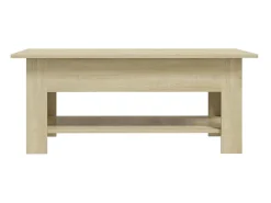 Mesa De Centro| Mesa de centro 102x55x42 cm contraplacado cor carvalho sonoma PT310543 Castanho