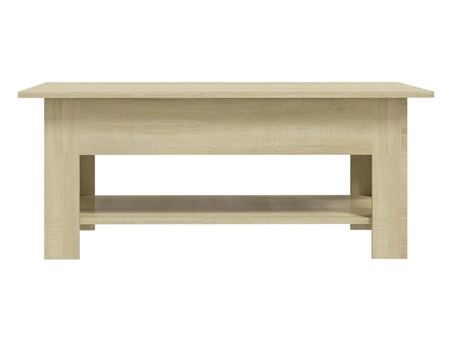 Mesa De Centro| Mesa de centro 102x55x42 cm contraplacado cor carvalho sonoma PT310543 Castanho