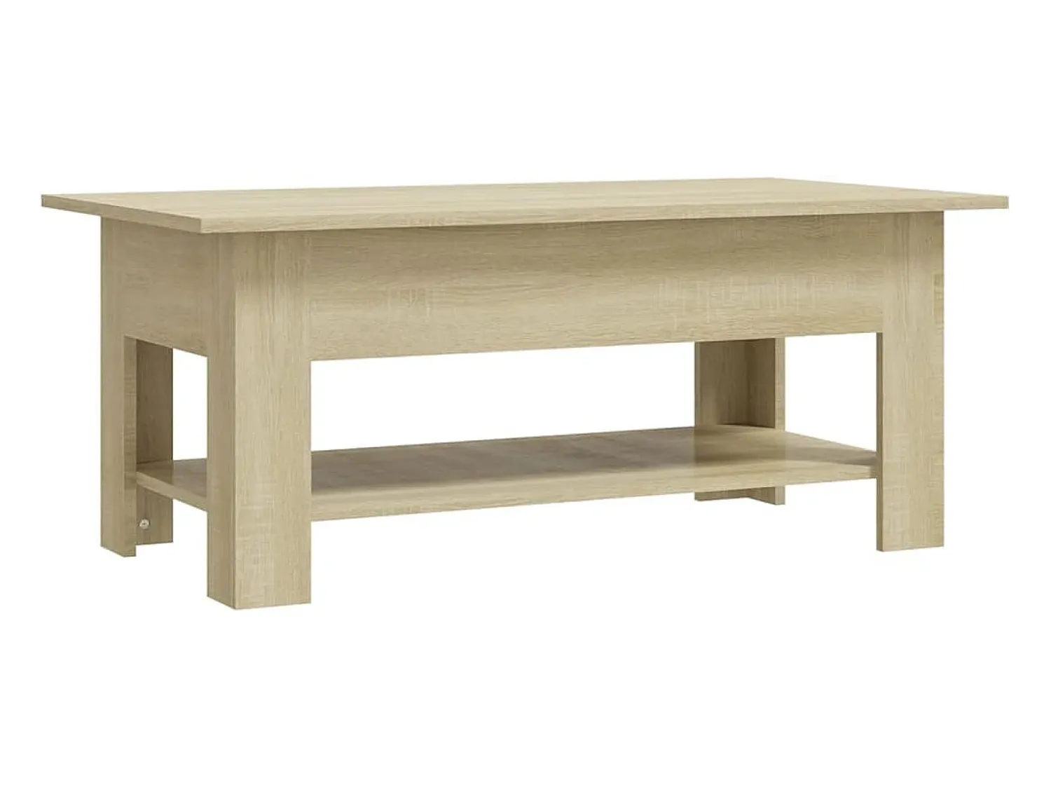 Mesa De Centro| Mesa de centro 102x55x42 cm contraplacado cor carvalho sonoma PT310543 Castanho