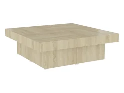 Mesa De Centro*vidaxl Mesa de centro 90x90x28 cm contraplacado carvalho sonoma Natural claro