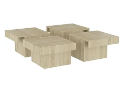 Mesa De Centro*vidaxl Mesa de centro 90x90x28 cm contraplacado carvalho sonoma Natural claro