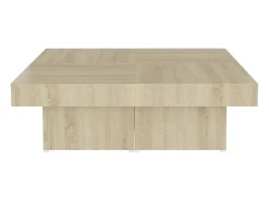Mesa De Centro*vidaxl Mesa de centro 90x90x28 cm contraplacado carvalho sonoma Natural claro