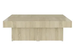 Mesa De Centro*vidaxl Mesa de centro 90x90x28 cm contraplacado carvalho sonoma Natural claro