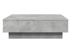 Mesa De Centro| Mesa de centro 90x90x28 cm contraplacado cimento PT565121 Cinzento