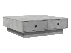 Mesa De Centro| Mesa de centro 90x90x28 cm contraplacado cimento PT565121 Cinzento