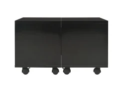 Clearance Mesa de centro 60x60x35 cm contraplacado brilhante PT772466 Preto
