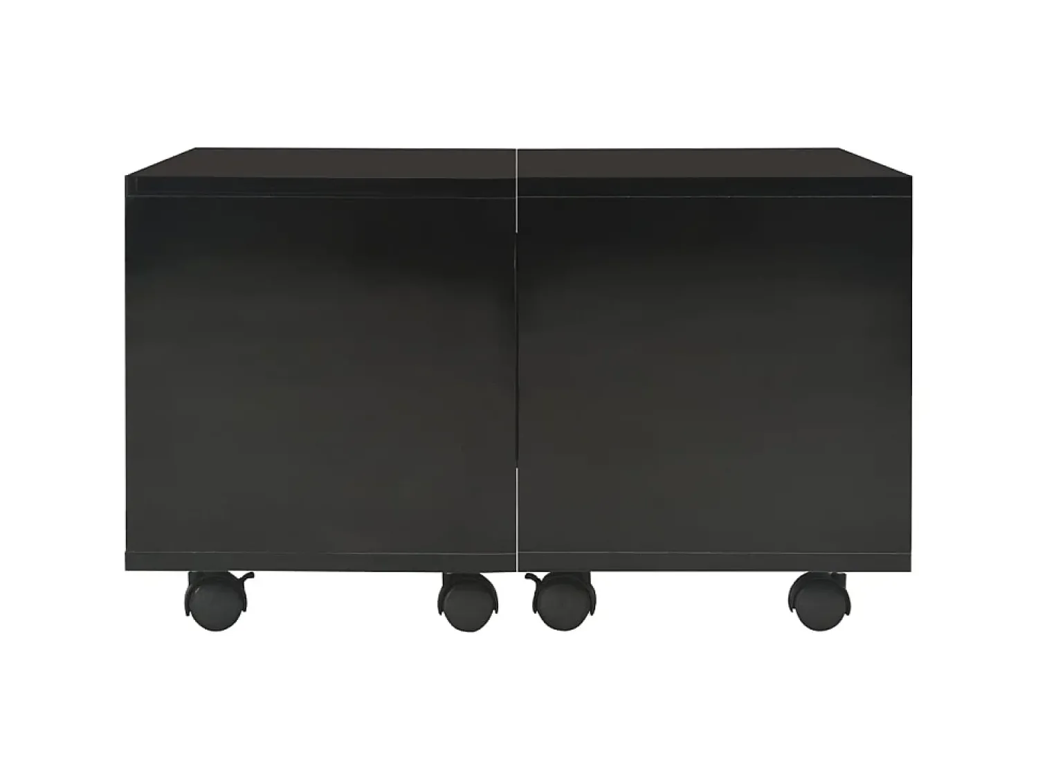 Clearance Mesa de centro 60x60x35 cm contraplacado brilhante PT772466 Preto