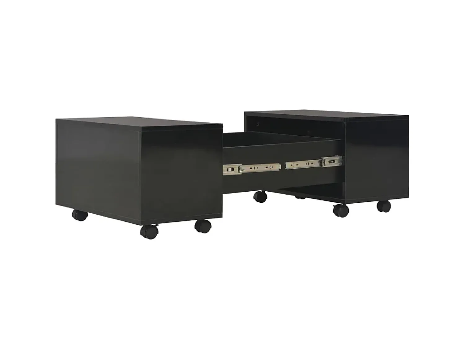 Clearance Mesa de centro 60x60x35 cm contraplacado brilhante PT772466 Preto