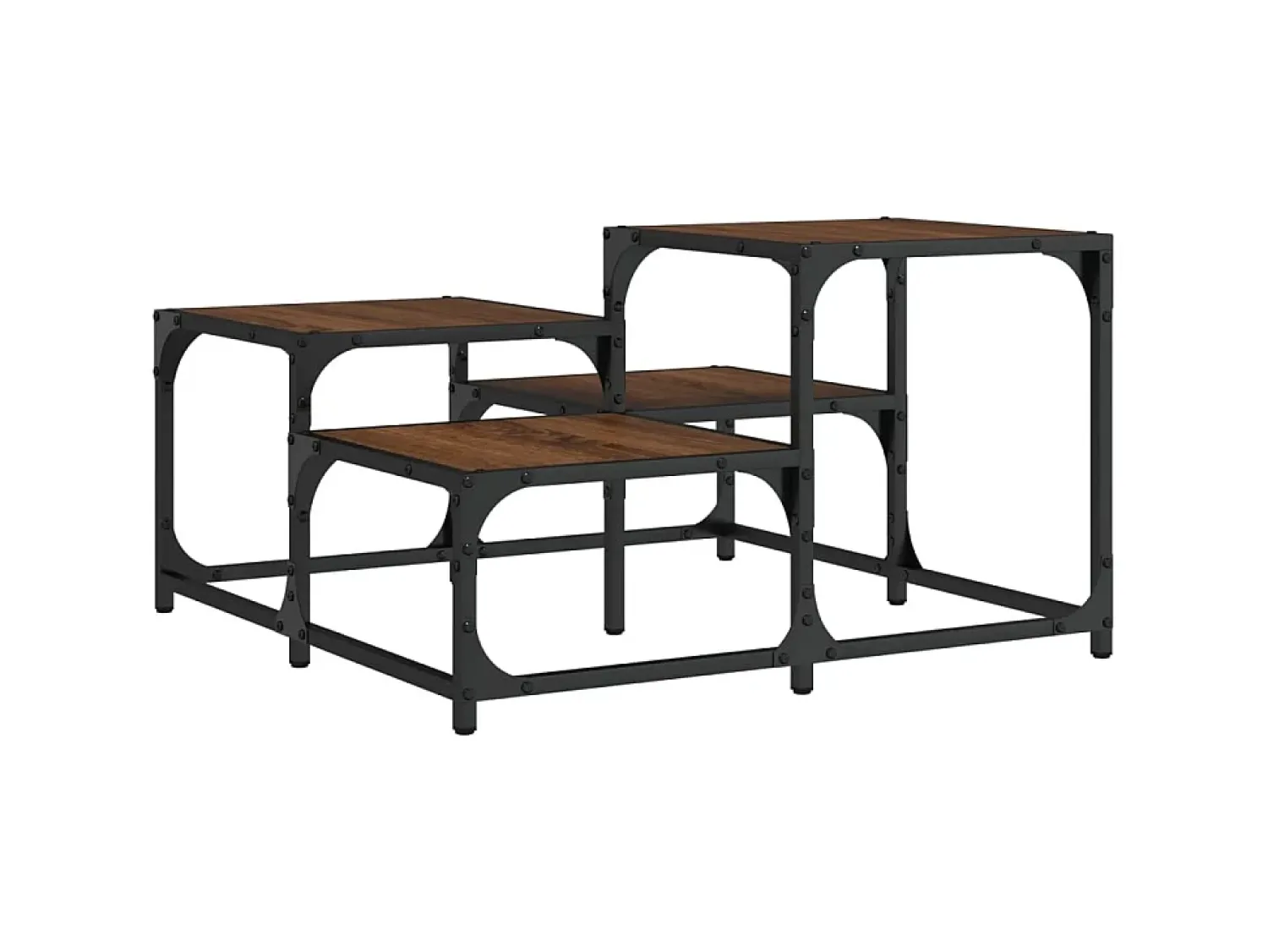 Clearance Mesa de centro 68x68x40 cm derivados madeira carvalho PT946620 Castanho