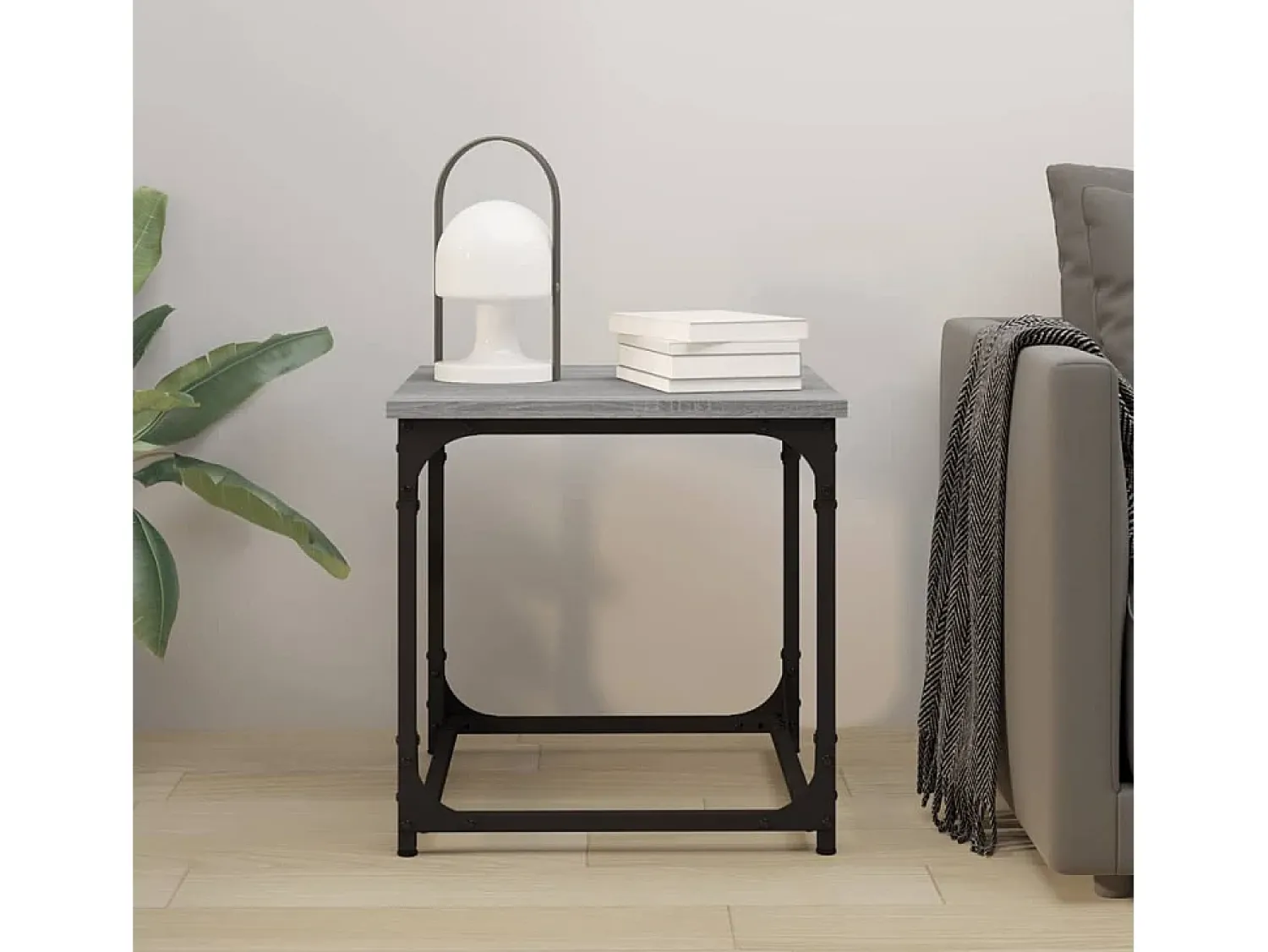 Mesa De Centro| Mesa de centro 40x40x40 cm derivados madeira sonoma PT446420 Cinzento