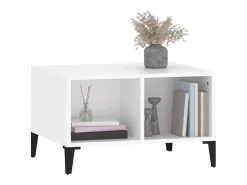 Mesa De Centro|vidaxl Mesa de centro 60x50x36,5 cm derivados de madeira Branco