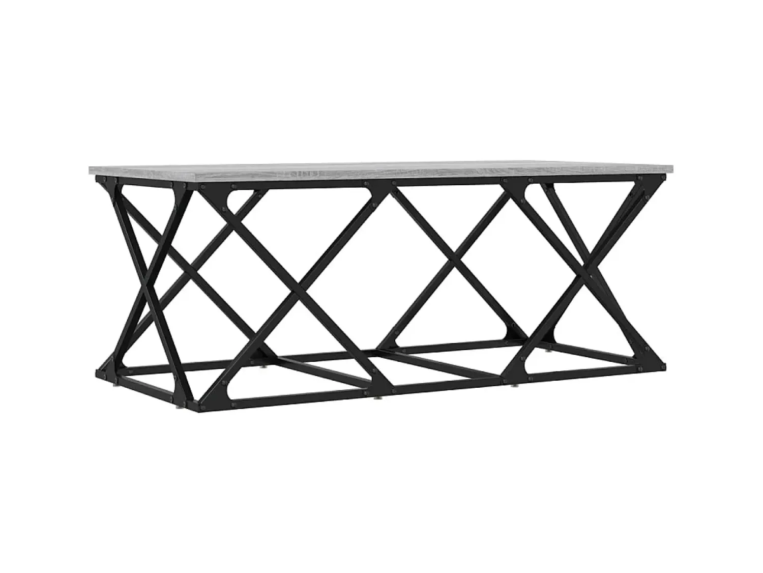 Mesa De Centro| Mesa de centro 100x49x40 cm derivados de madeira cinza sonoma PT786156 Cinzento