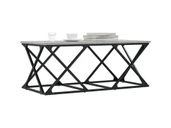 Mesa De Centro| Mesa de centro 100x49x40 cm derivados de madeira cinza sonoma PT786156 Cinzento