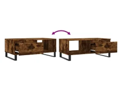 Mesa De Centro*vidaxl Mesa de centro 90x50x36,5 cm derivados madeira carvalho fumado Natural claro