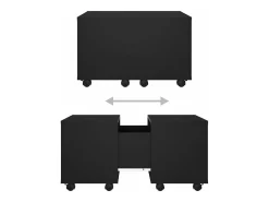Mesa De Centro|vidaxl Mesa de centro 60x60x38 cm derivados de madeira Preto