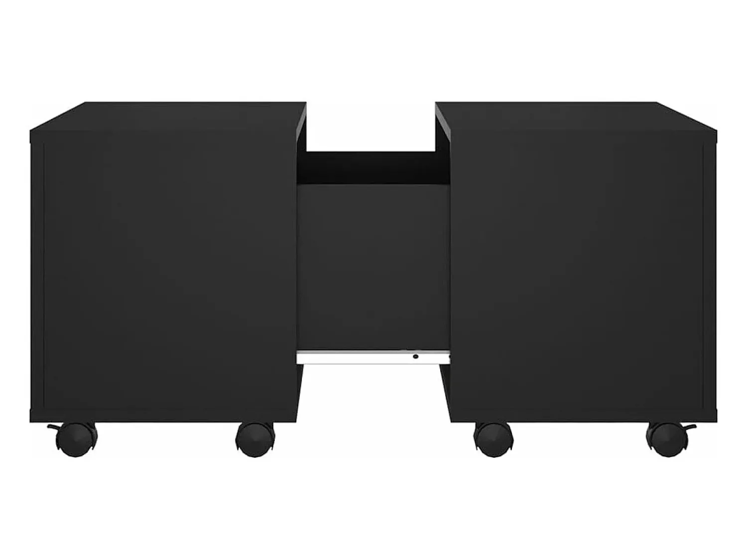 Mesa De Centro|vidaxl Mesa de centro 60x60x38 cm derivados de madeira Preto